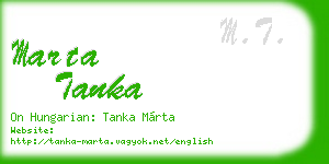 marta tanka business card